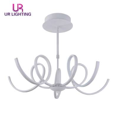 Zhongshan indoor decoration beatiful flower design lights led acrylic material chandelier for home