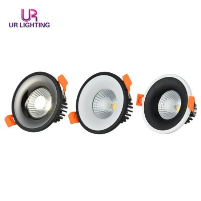 High Efficiency Cob White Black Grey Color Aluminum 7w Adjustable Angle Round Led Spotlight